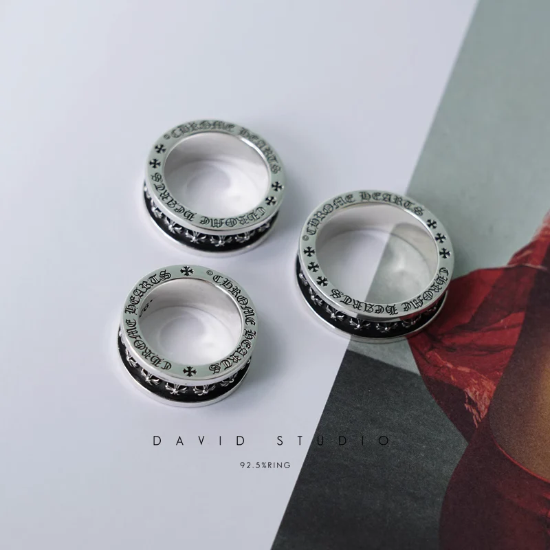 Chrome Hearts Cross Ring - Gothic 925 Sterling Silver Jewelry | David Studio