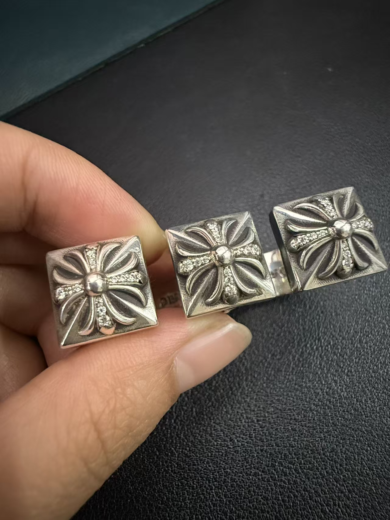 Chrome Hearts Cross Ring - Gothic 925 Sterling Silver Jewelry | David Studio