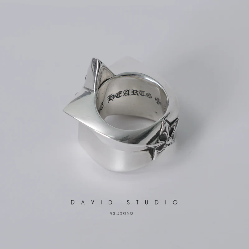 Chrome Hearts Cross Ring - Gothic 925 Sterling Silver Jewelry | David Studio
