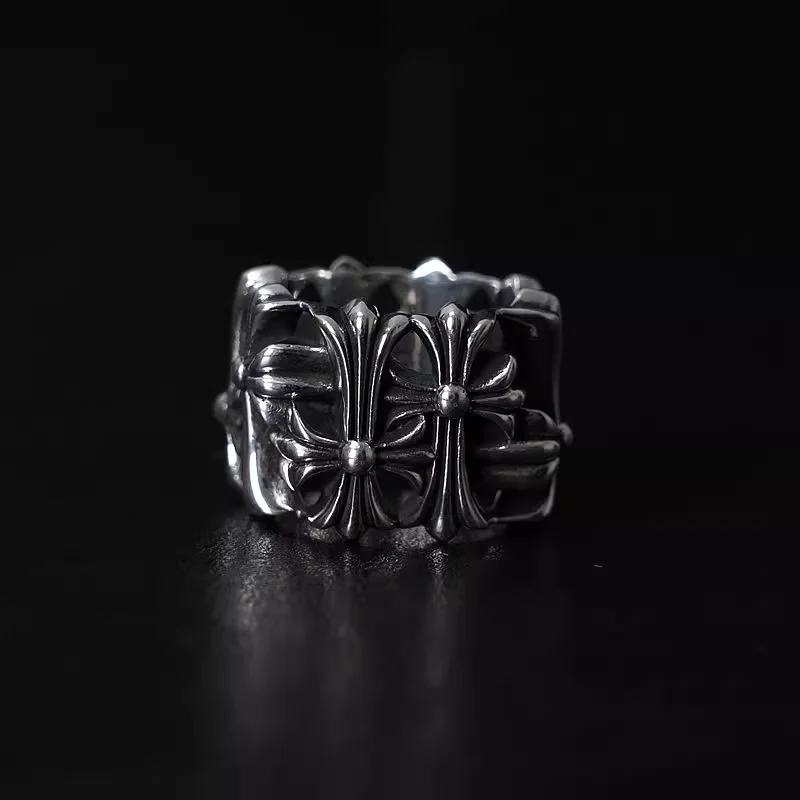 Chrome Hearts Cross Ring - Gothic 925 Sterling Silver Jewelry | David Studio