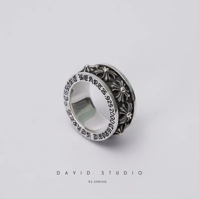 Chrome Hearts Cross Ring - Gothic 925 Sterling Silver Jewelry | David Studio