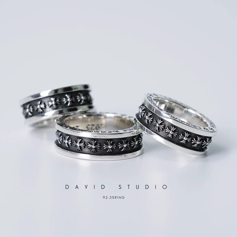 Chrome Hearts Cross Ring - Gothic 925 Sterling Silver Jewelry | David Studio