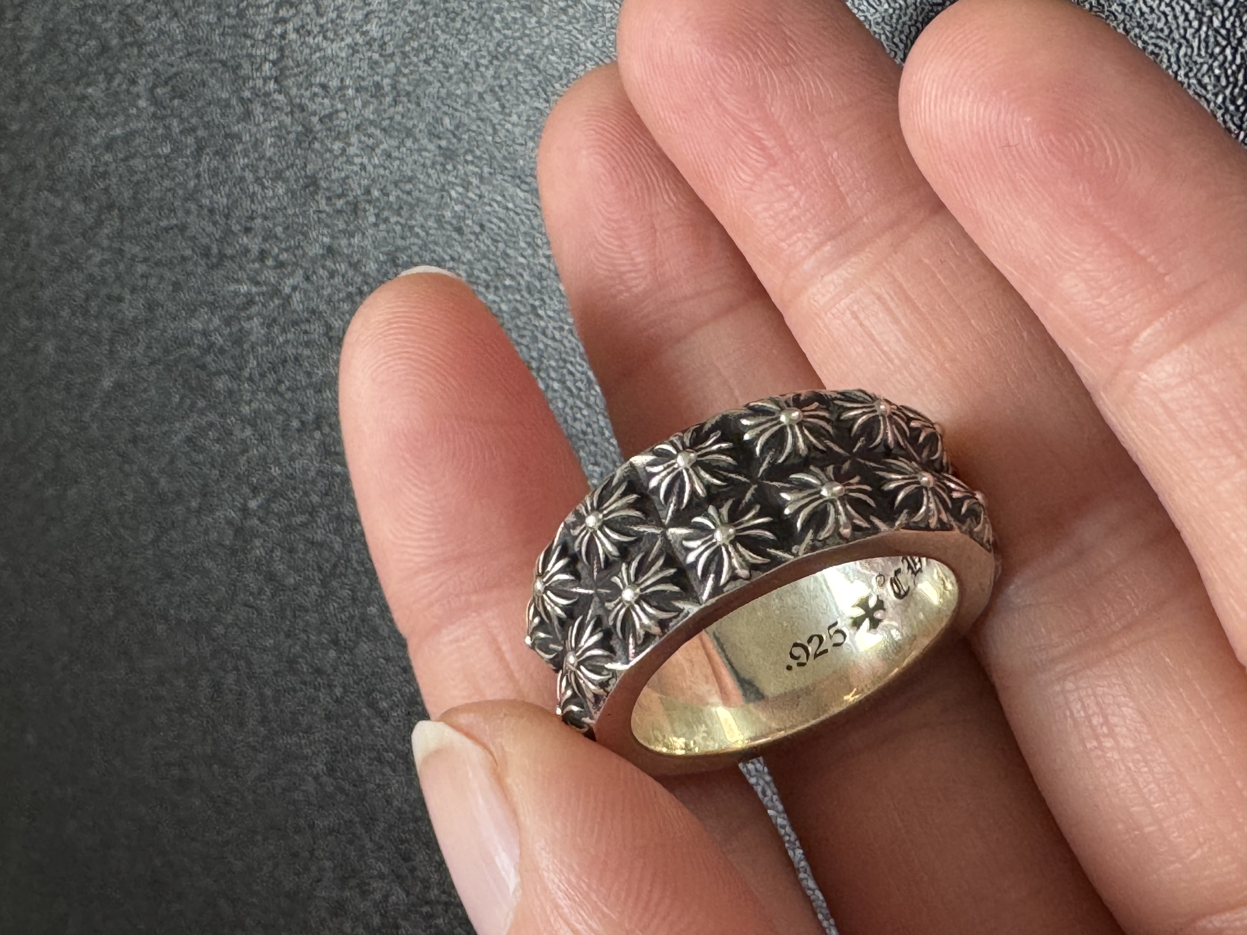 Chrome Hearts Cross Ring - Gothic 925 Sterling Silver Jewelry | David Studio