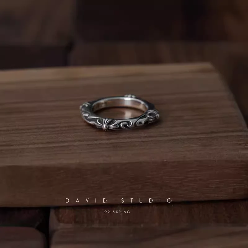 Chrome Hearts Cross Ring - Gothic 925 Sterling Silver Jewelry | David Studio