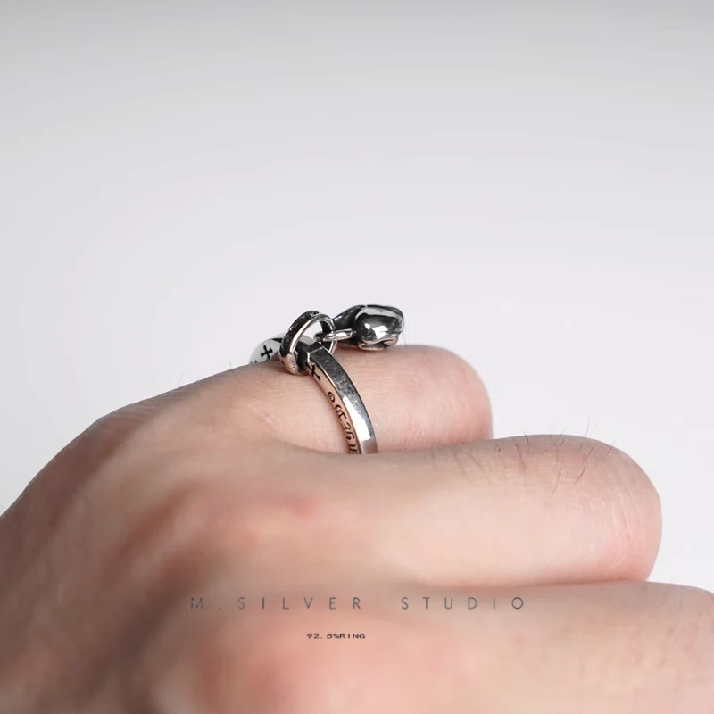 Chrome Hearts Cross Ring - Gothic 925 Sterling Silver Jewelry | David Studio