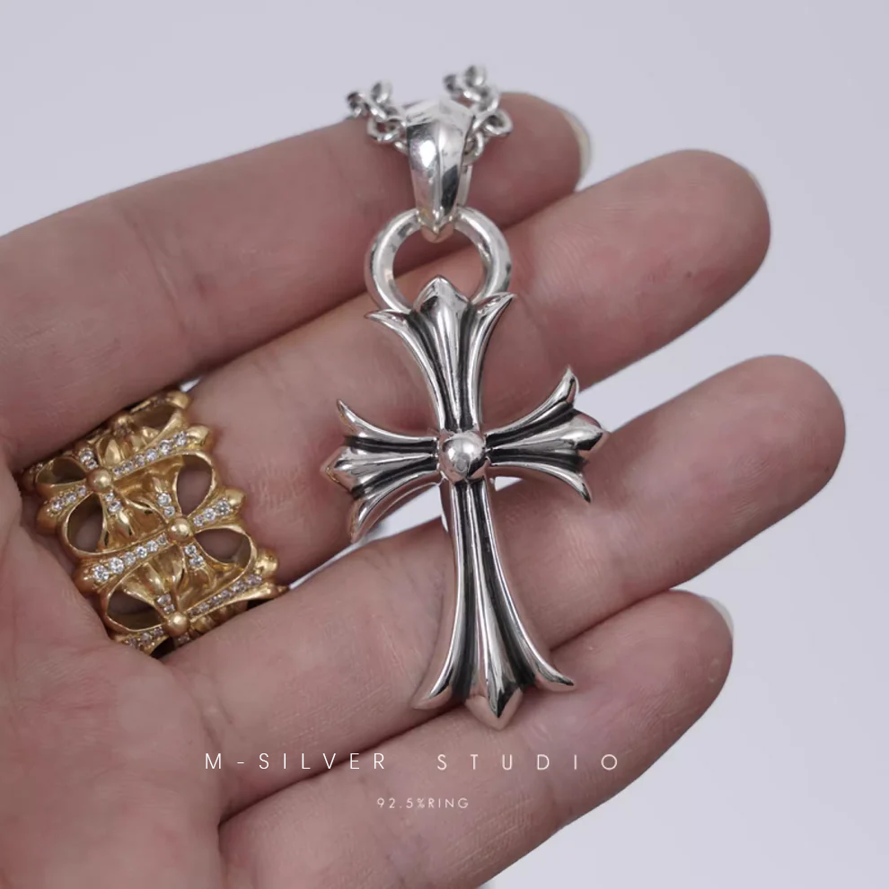 Chrome Hearts Cross Ring - Gothic 925 Sterling Silver Jewelry | David Studio
