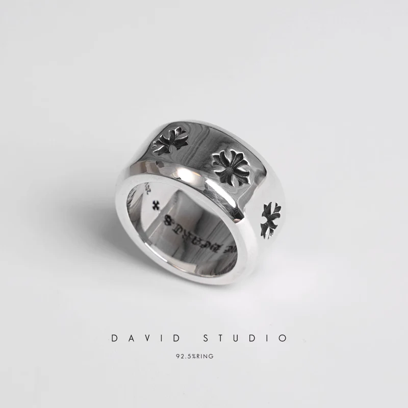 Chrome Hearts Cross Ring - Gothic 925 Sterling Silver Jewelry | David Studio