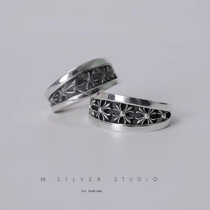 Chrome Hearts Cross Ring - Gothic 925 Sterling Silver Jewelry | David Studio