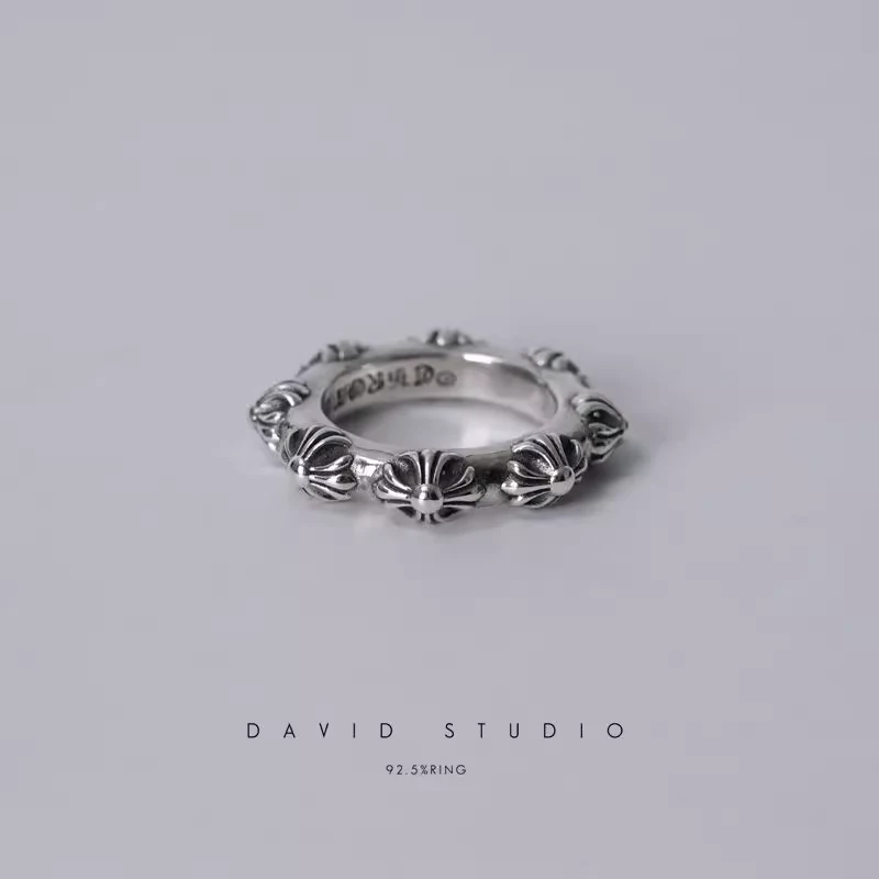 Chrome Hearts Cross Ring - Gothic 925 Sterling Silver Jewelry | David Studio
