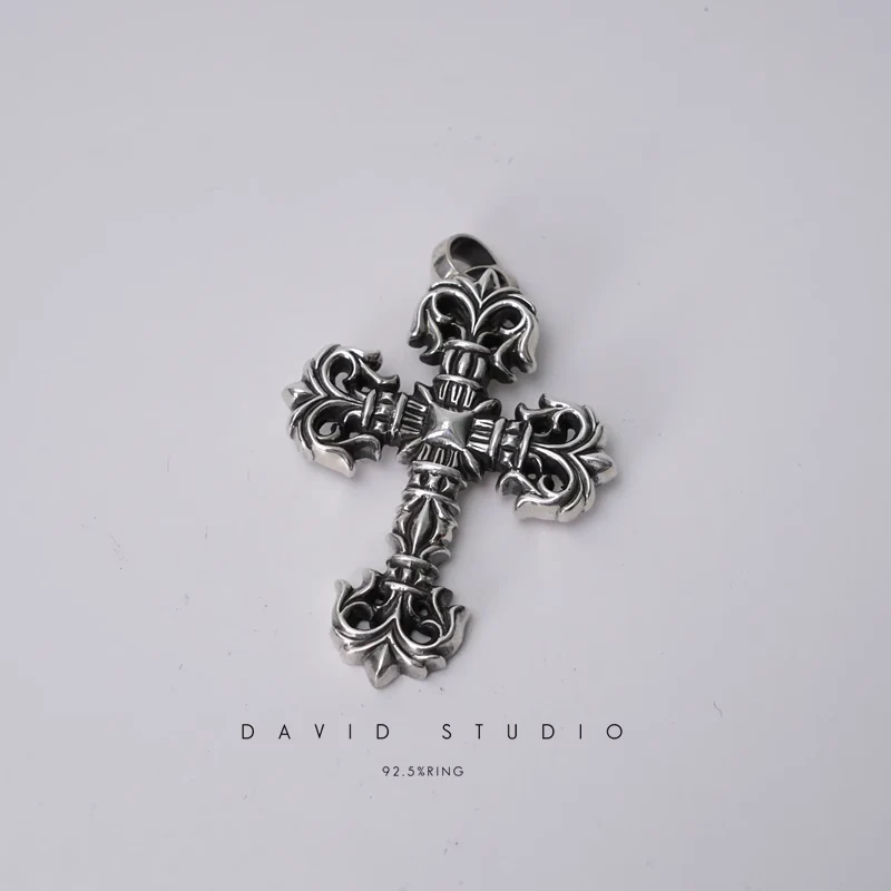 Chrome Hearts Cross Ring - Gothic 925 Sterling Silver Jewelry | David Studio