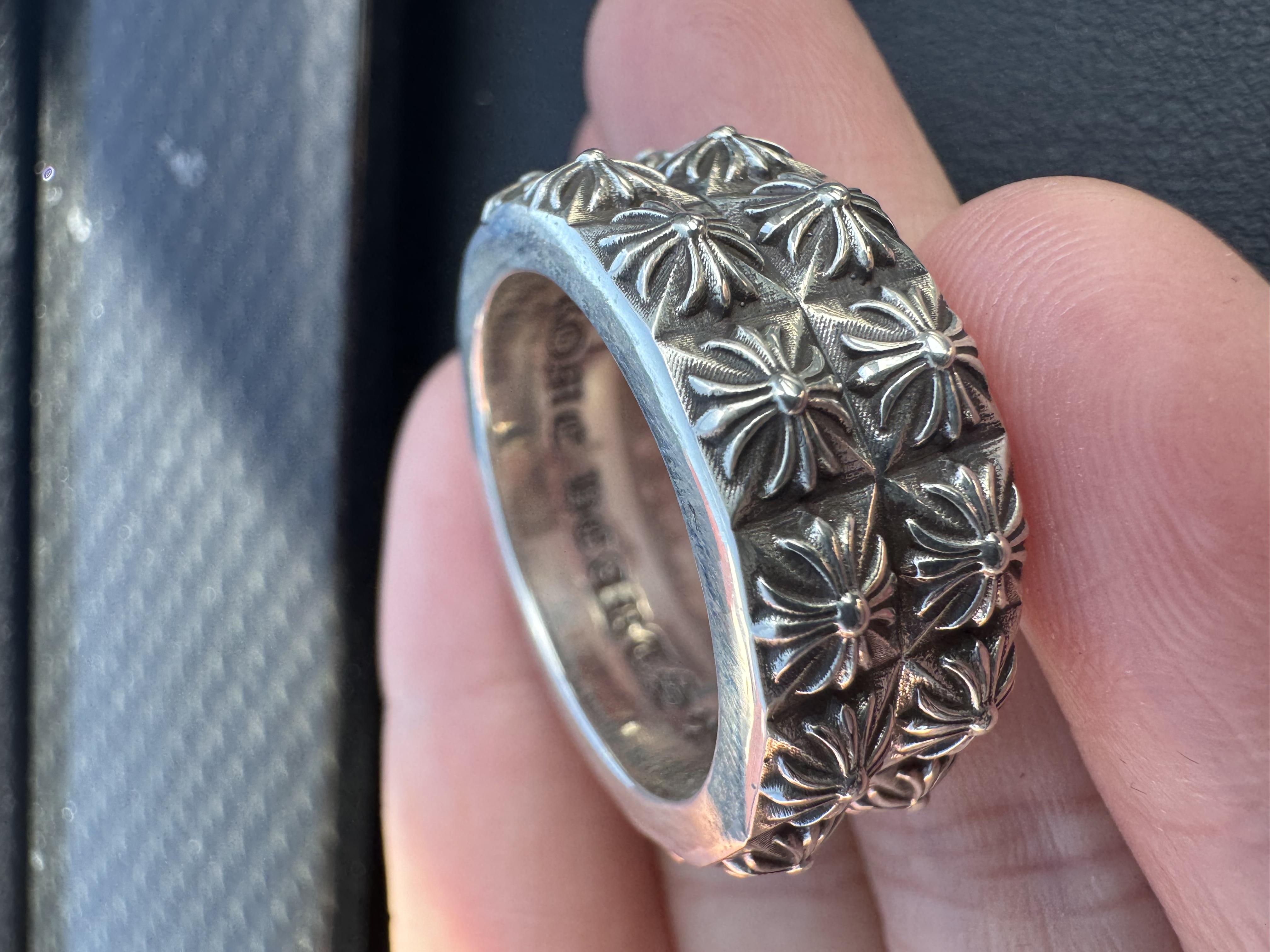 Chrome Hearts Cross Ring - Gothic 925 Sterling Silver Jewelry | David Studio