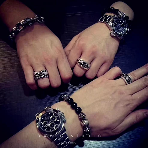 Chrome Hearts Cross Ring - Gothic 925 Sterling Silver Jewelry | David Studio