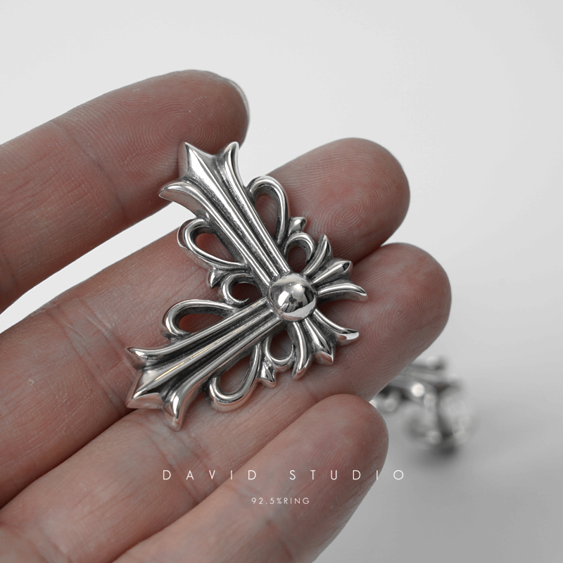 Chrome Hearts Cross Ring - Gothic 925 Sterling Silver Jewelry | David Studio