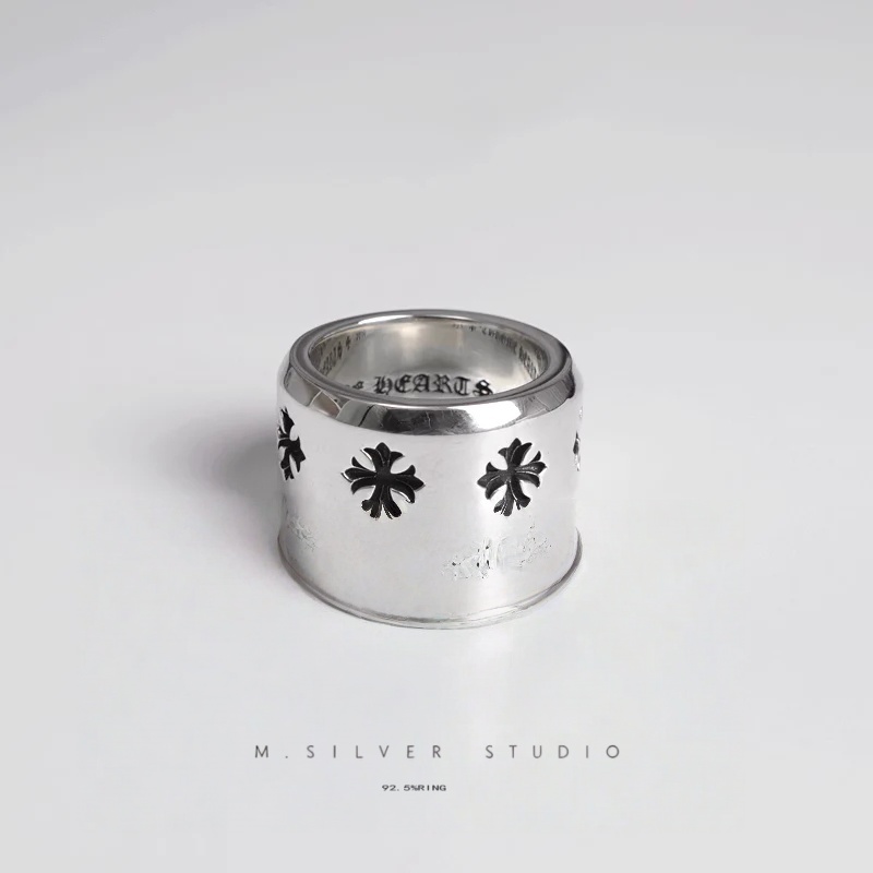 Chrome Hearts Cross Ring - Gothic 925 Sterling Silver Jewelry | David Studio