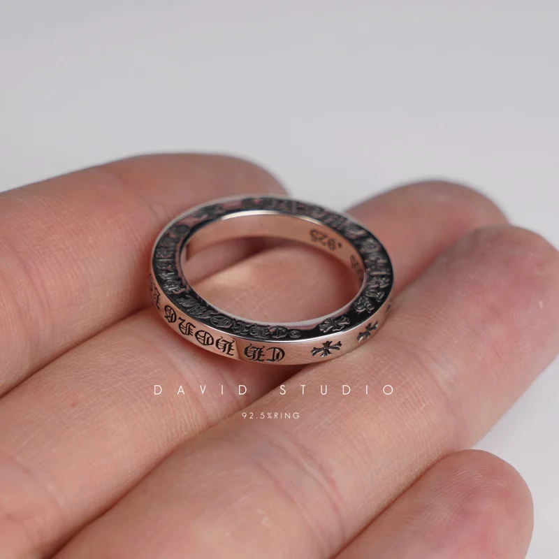 Chrome Hearts Cross Ring - Gothic 925 Sterling Silver Jewelry | David Studio