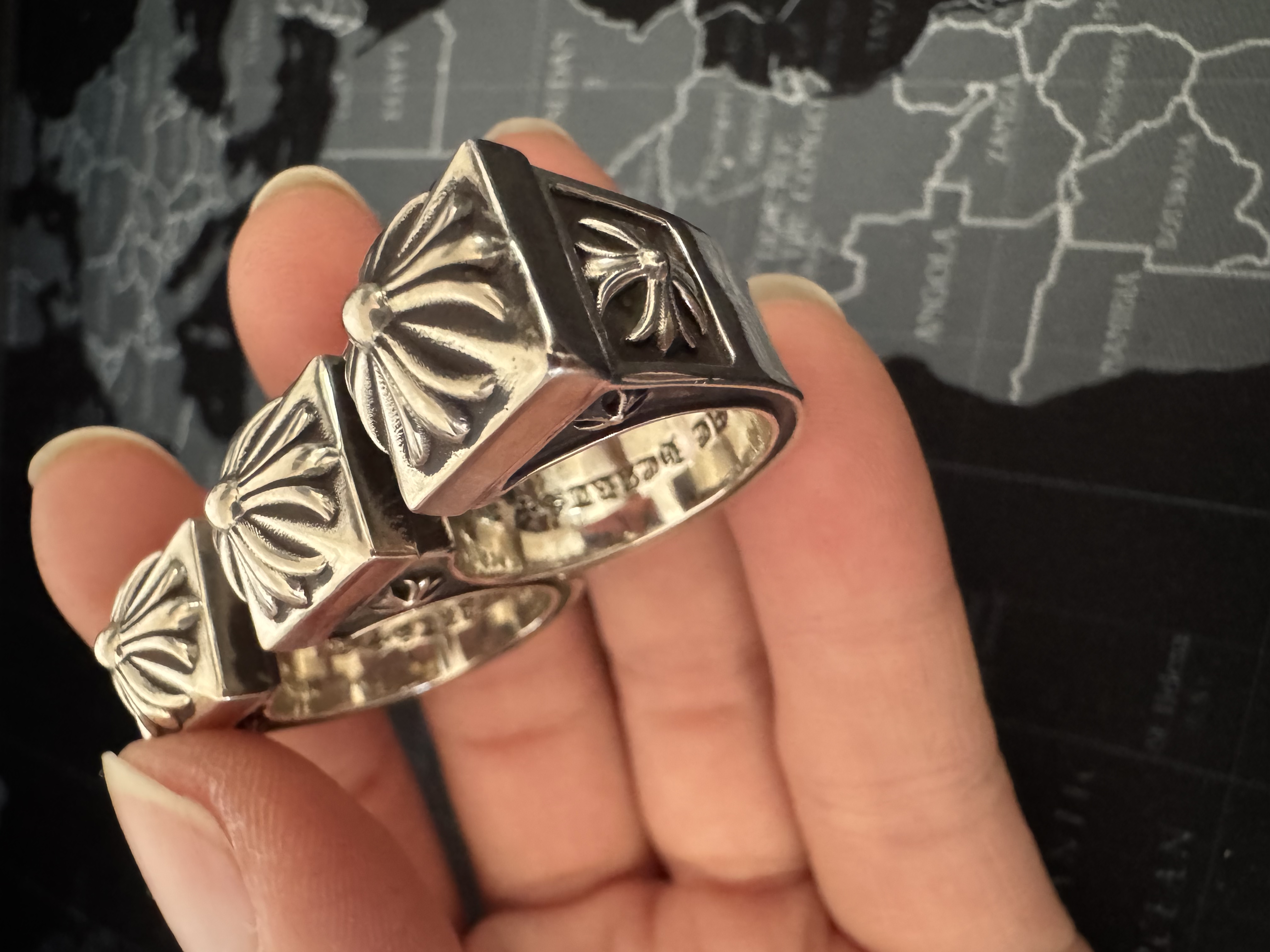 Chrome Hearts Cross Ring - Gothic 925 Sterling Silver Jewelry | David Studio