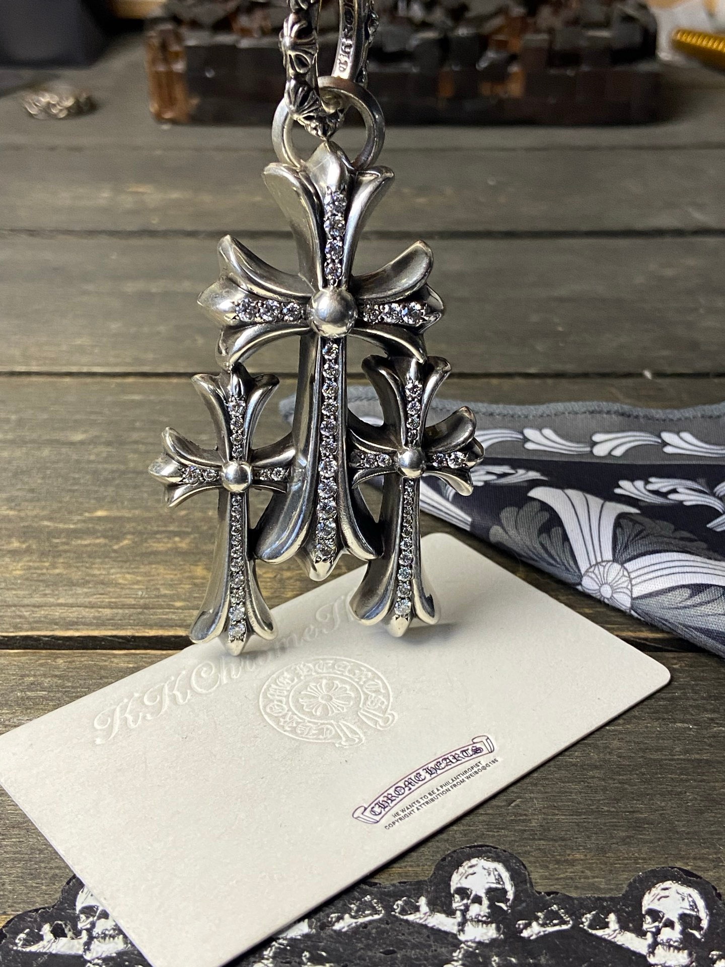 Chrome Hearts Cross Ring - Gothic 925 Sterling Silver Jewelry | David Studio