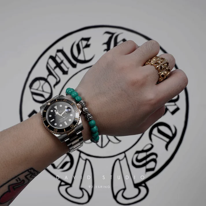 Chrome Hearts Cross Ring - Gothic 925 Sterling Silver Jewelry | David Studio