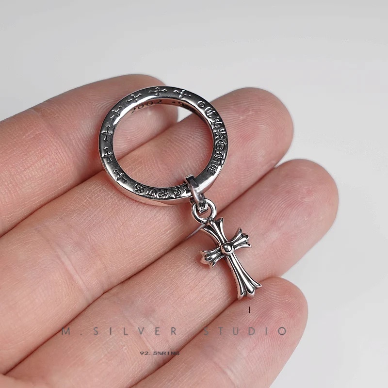 Chrome Hearts Cross Ring - Gothic 925 Sterling Silver Jewelry | David Studio