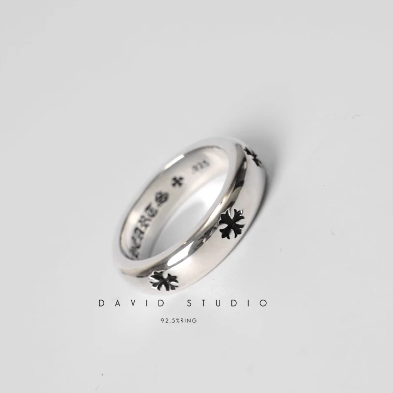 Chrome Hearts Cross Ring - Gothic 925 Sterling Silver Jewelry | David Studio