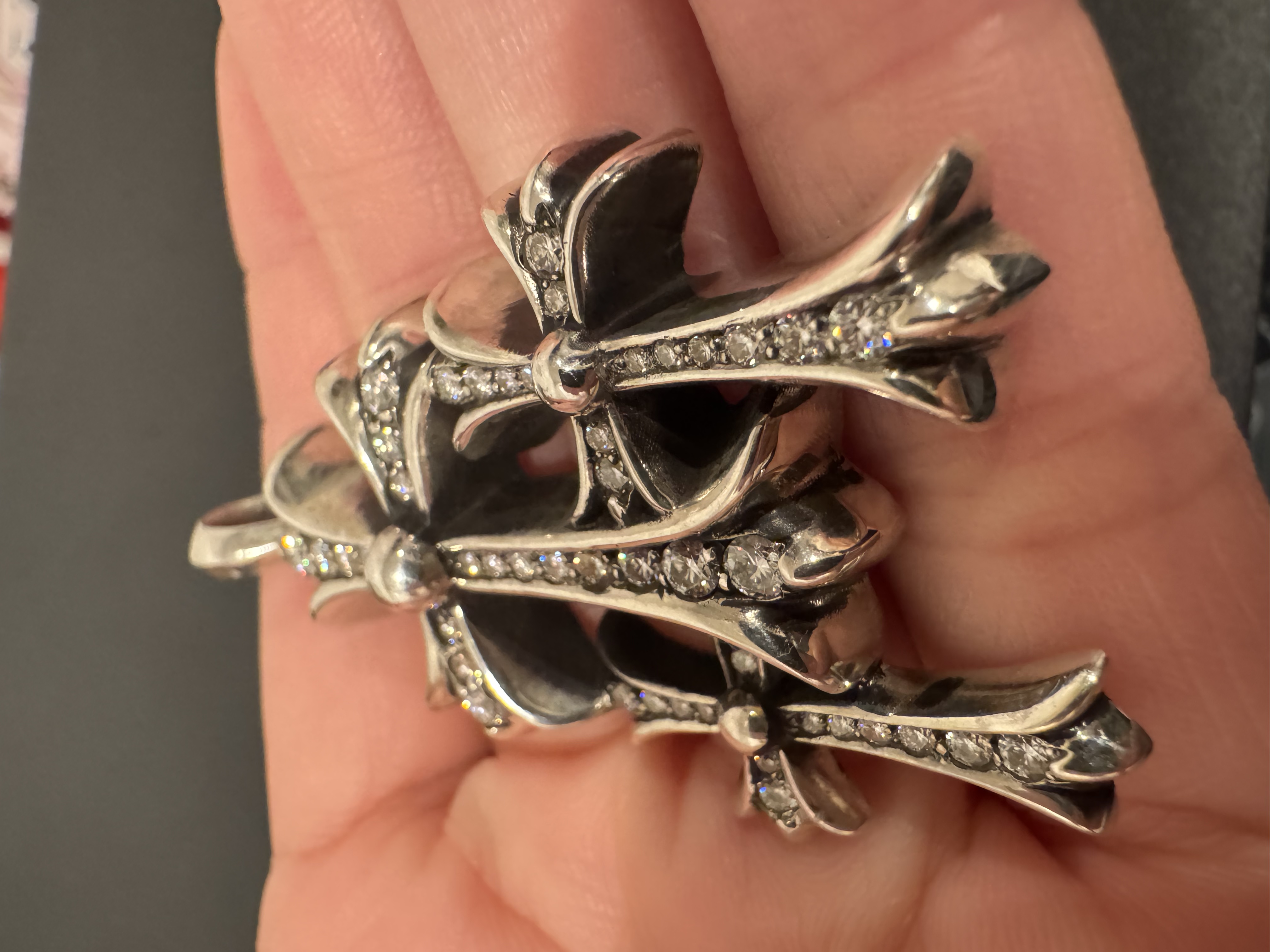 Chrome Hearts Cross Ring - Gothic 925 Sterling Silver Jewelry | David Studio