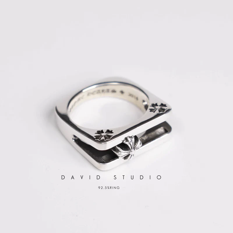 Chrome Hearts Cross Ring - Gothic 925 Sterling Silver Jewelry | David Studio
