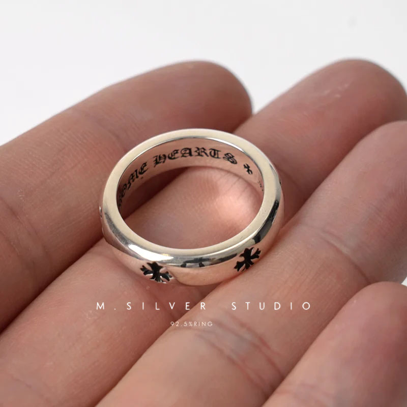 Chrome Hearts Cross Ring - Gothic 925 Sterling Silver Jewelry | David Studio