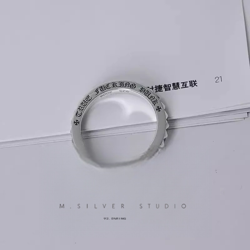 Chrome Hearts Cross Ring - Gothic 925 Sterling Silver Jewelry | David Studio