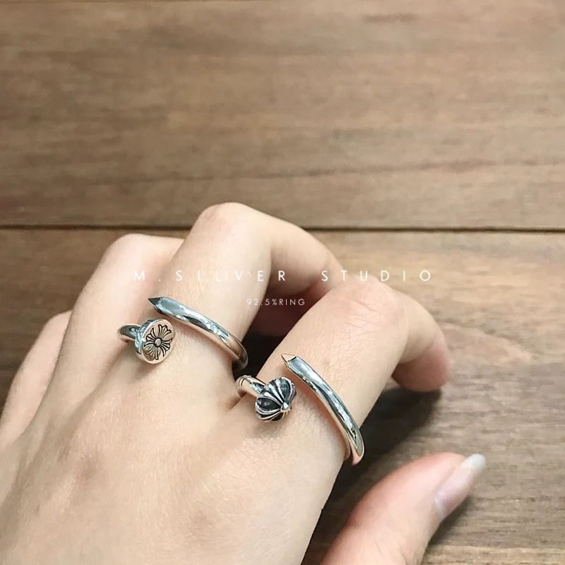 Chrome Hearts Cross Ring - Gothic 925 Sterling Silver Jewelry | David Studio