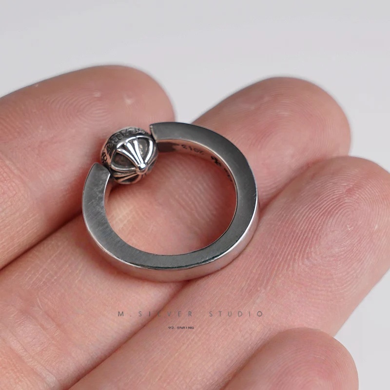 Chrome Hearts Cross Ring - Gothic 925 Sterling Silver Jewelry | David Studio