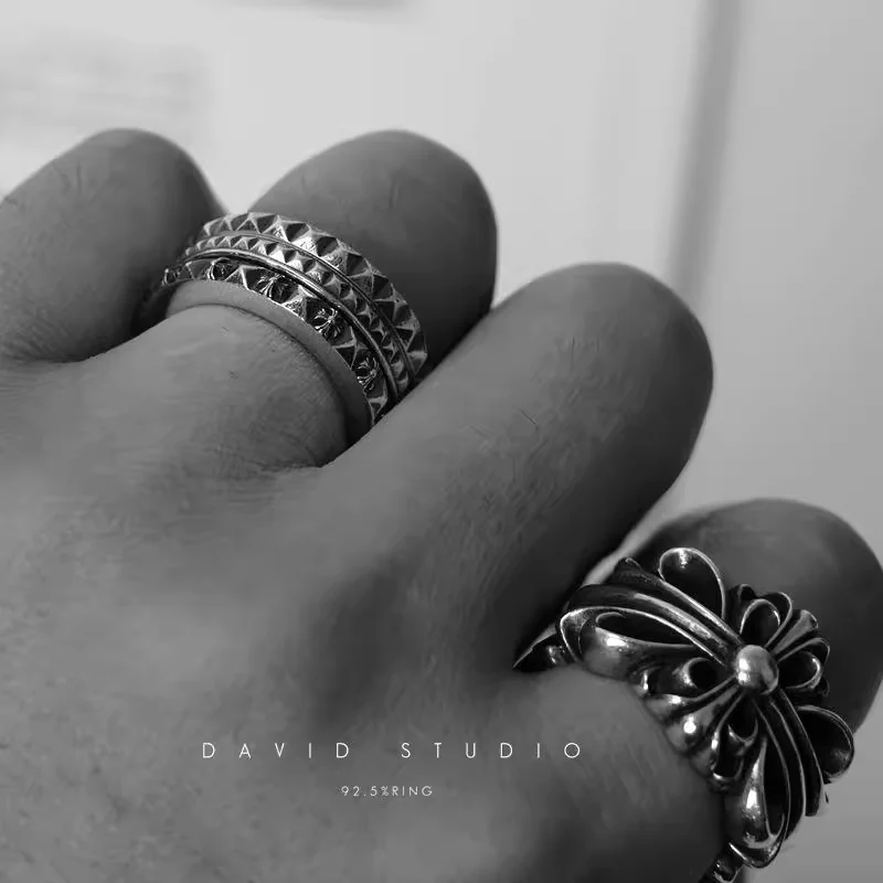 Chrome Hearts Cross Ring - Gothic 925 Sterling Silver Jewelry | David Studio