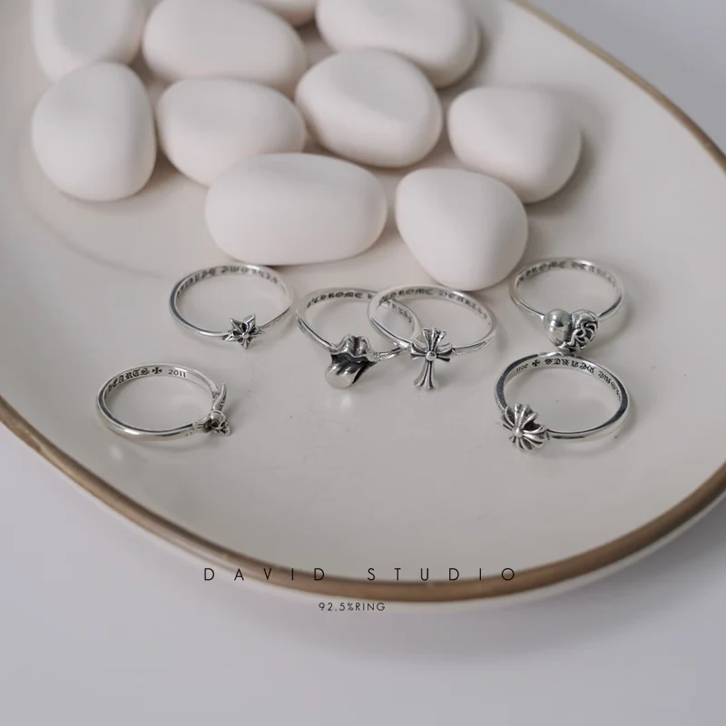 Chrome Hearts Cross Ring - Gothic 925 Sterling Silver Jewelry | David Studio