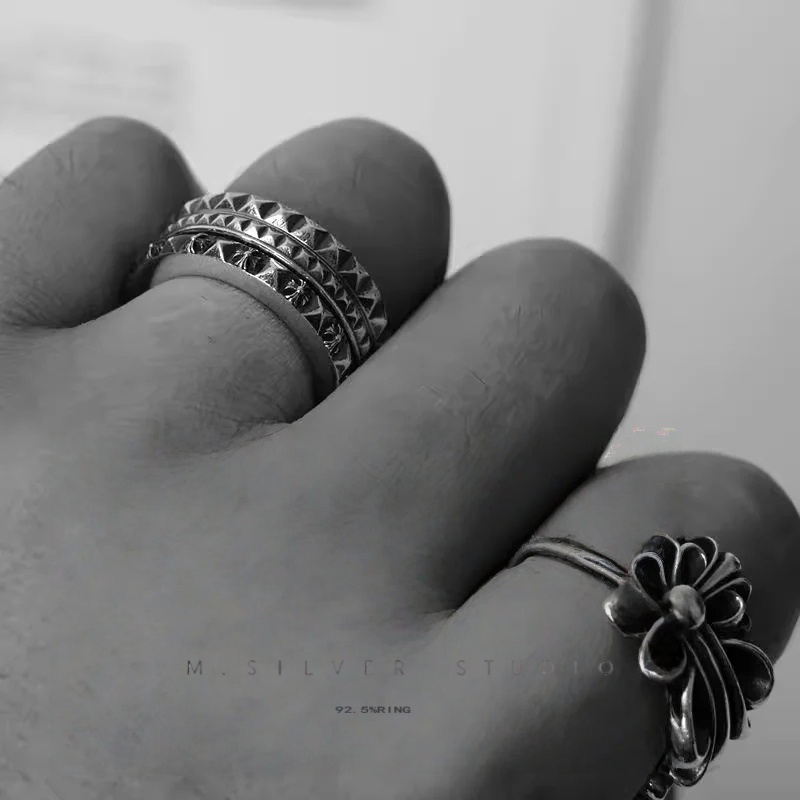 Chrome Hearts Cross Ring - Gothic 925 Sterling Silver Jewelry | David Studio