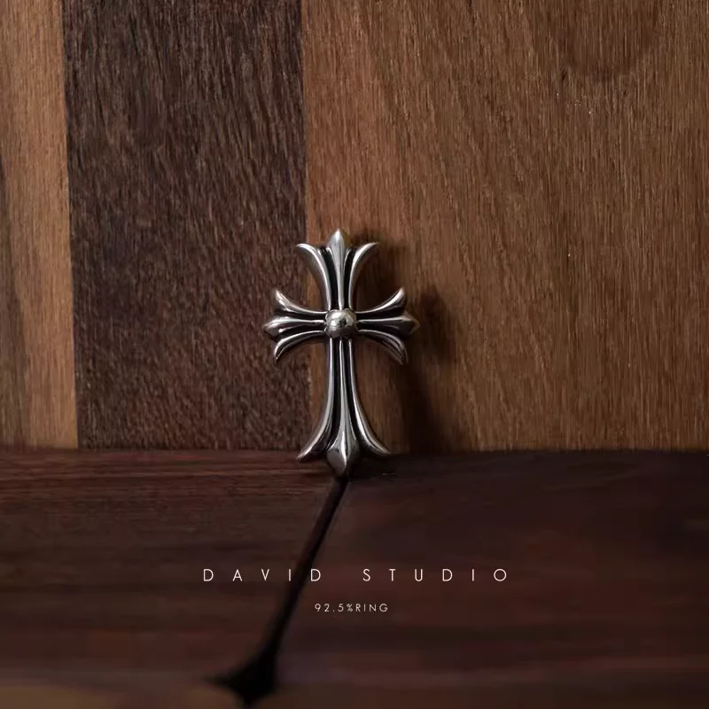 Chrome Hearts Cross Ring - Gothic 925 Sterling Silver Jewelry | David Studio