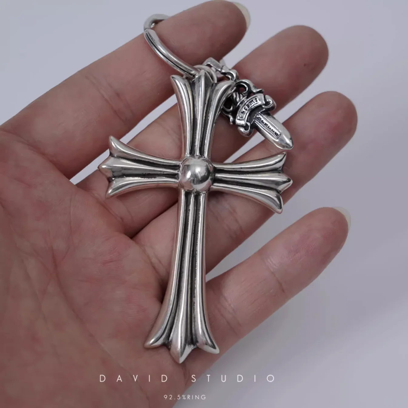 Chrome Hearts Cross Ring - Gothic 925 Sterling Silver Jewelry | David Studio