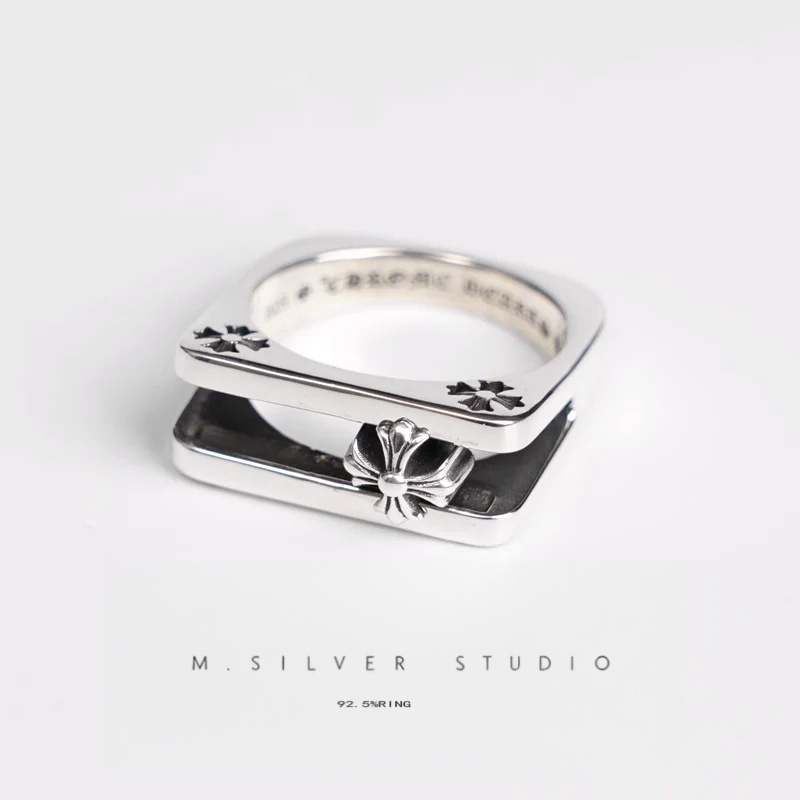 Chrome Hearts Cross Ring - Gothic 925 Sterling Silver Jewelry | David Studio