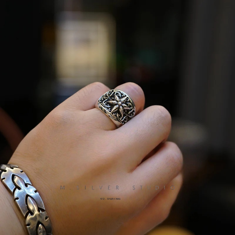 Chrome Hearts Cross Ring - Gothic 925 Sterling Silver Jewelry | David Studio