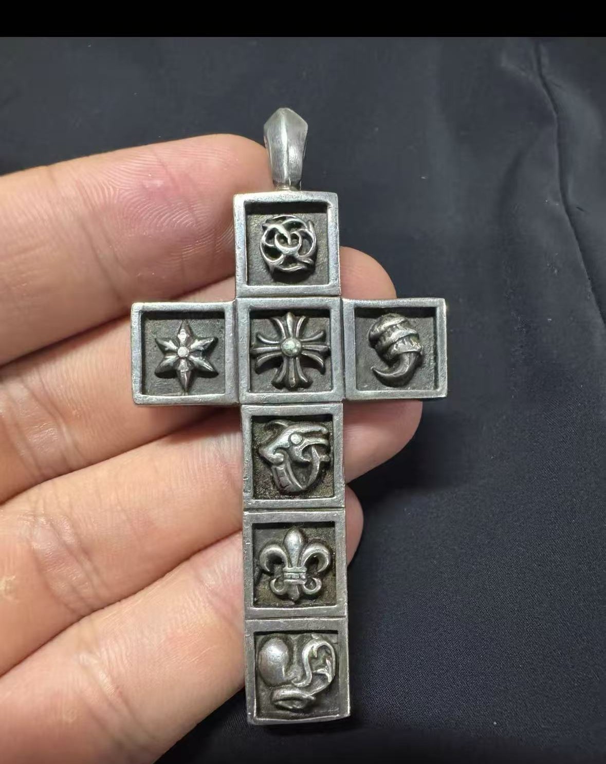 Chrome Hearts Cross Ring - Gothic 925 Sterling Silver Jewelry | David Studio