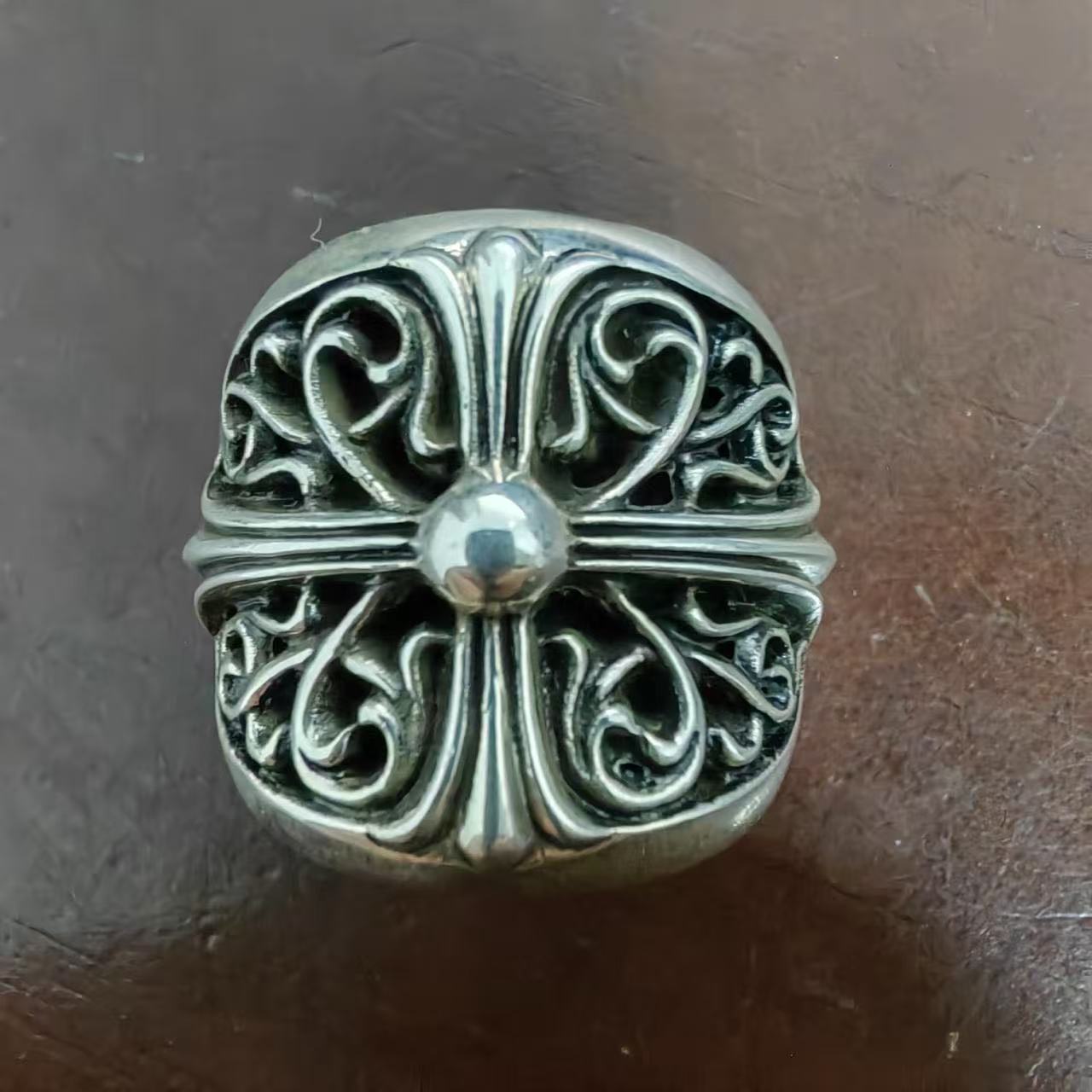 Chrome Hearts Cross Ring - Gothic 925 Sterling Silver Jewelry | David Studio