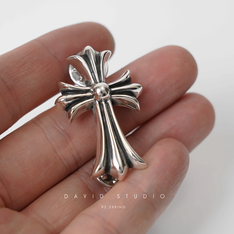 Chrome Hearts Cross Ring - Gothic 925 Sterling Silver Jewelry | David Studio