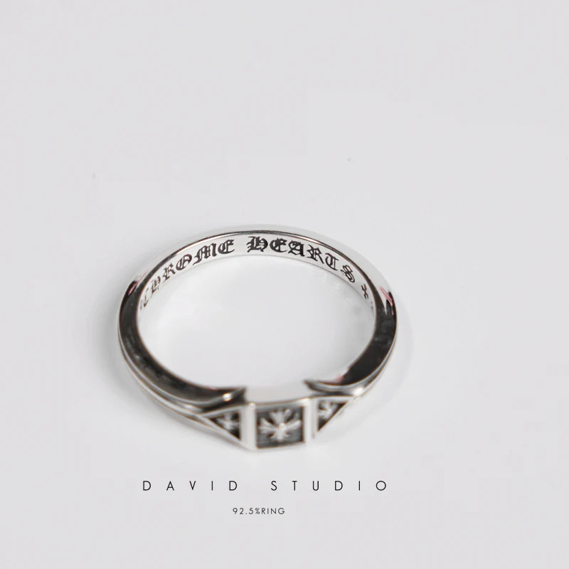 Chrome Hearts Cross Ring - Gothic 925 Sterling Silver Jewelry | David Studio