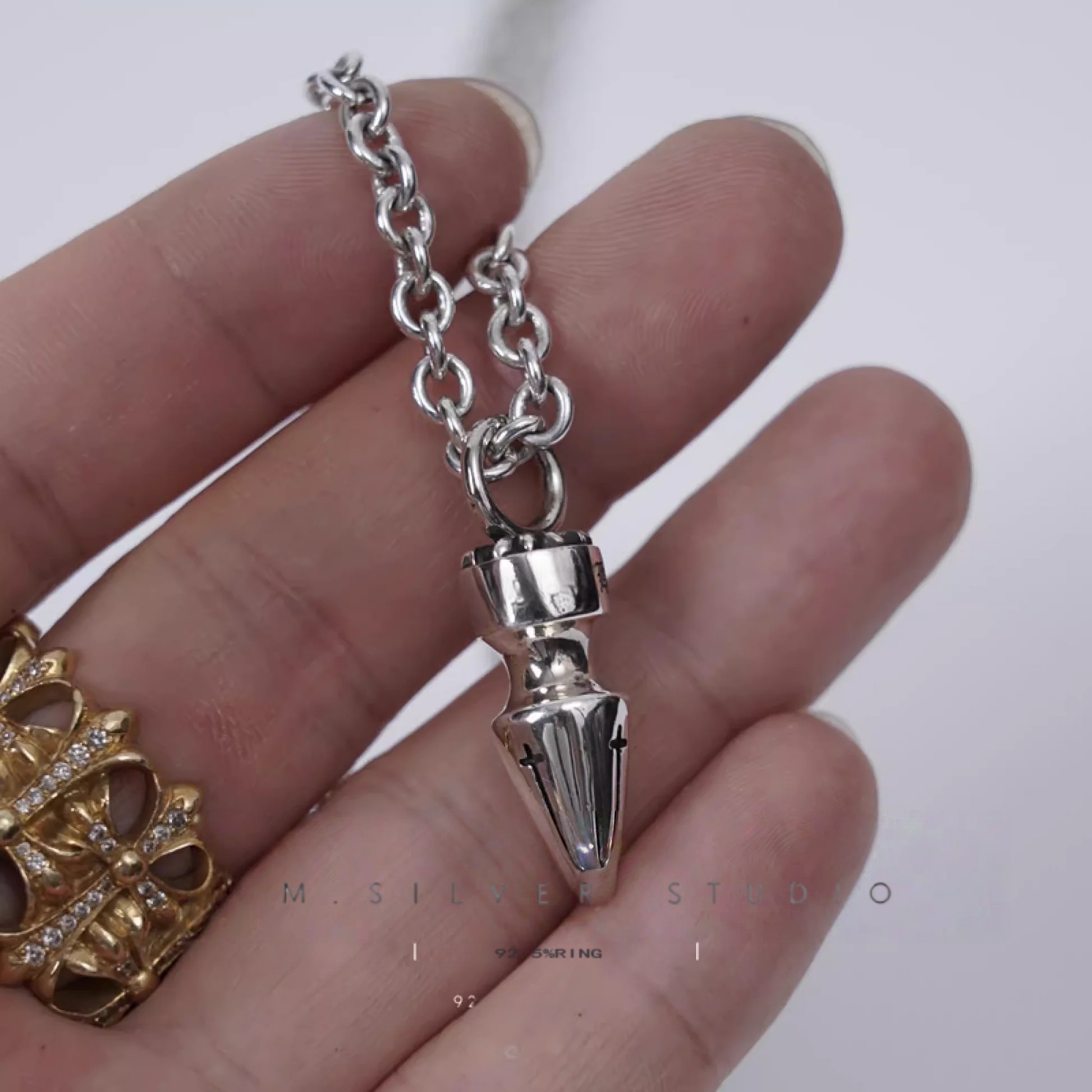 Chrome Hearts Cross Ring - Gothic 925 Sterling Silver Jewelry | David Studio