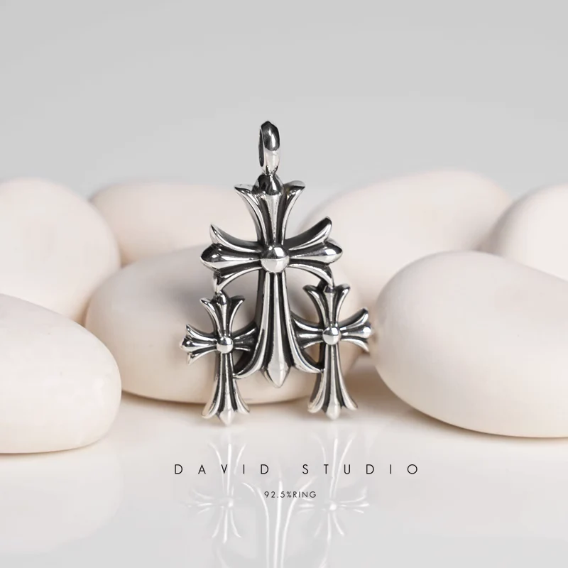 Chrome Hearts Cross Ring - Gothic 925 Sterling Silver Jewelry | David Studio