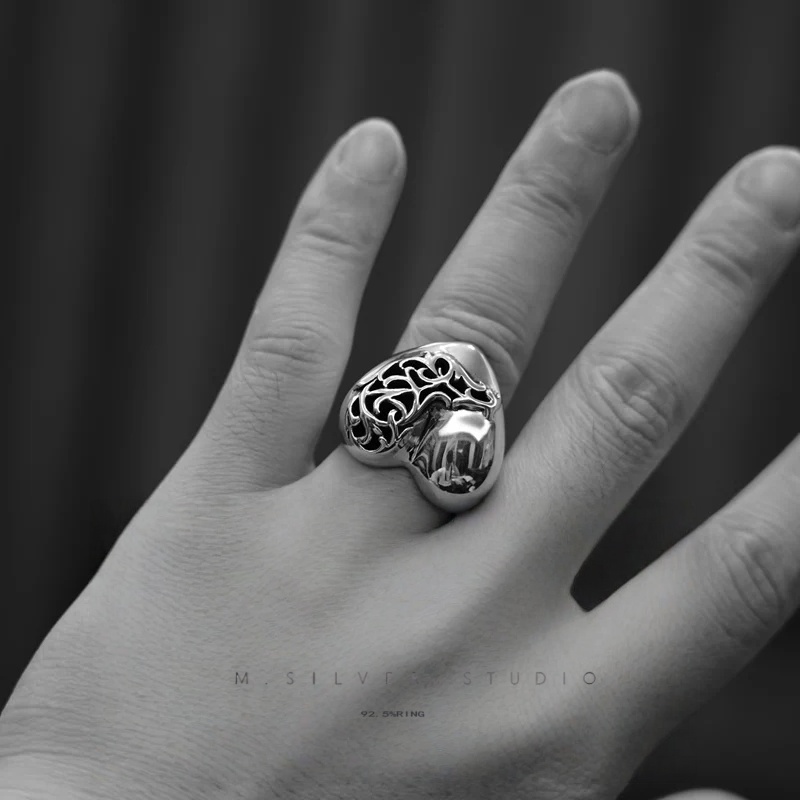 Chrome Hearts Cross Ring - Gothic 925 Sterling Silver Jewelry | David Studio