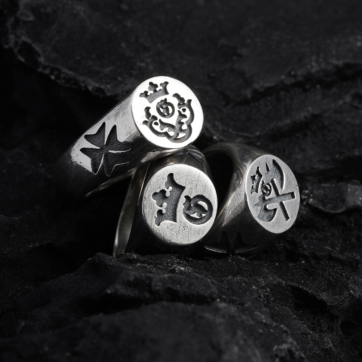 Chrome Hearts Cross Ring - Gothic 925 Sterling Silver Jewelry | David Studio