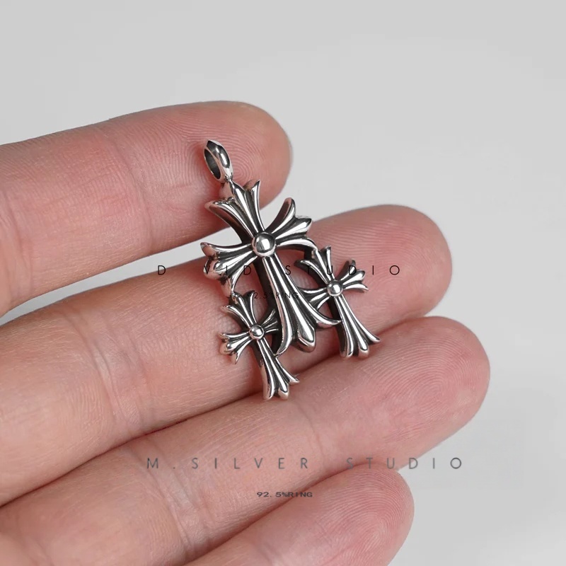 Chrome Hearts Cross Ring - Gothic 925 Sterling Silver Jewelry | David Studio