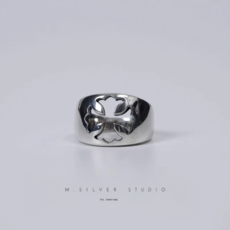 Chrome Hearts Cross Ring - Gothic 925 Sterling Silver Jewelry | David Studio