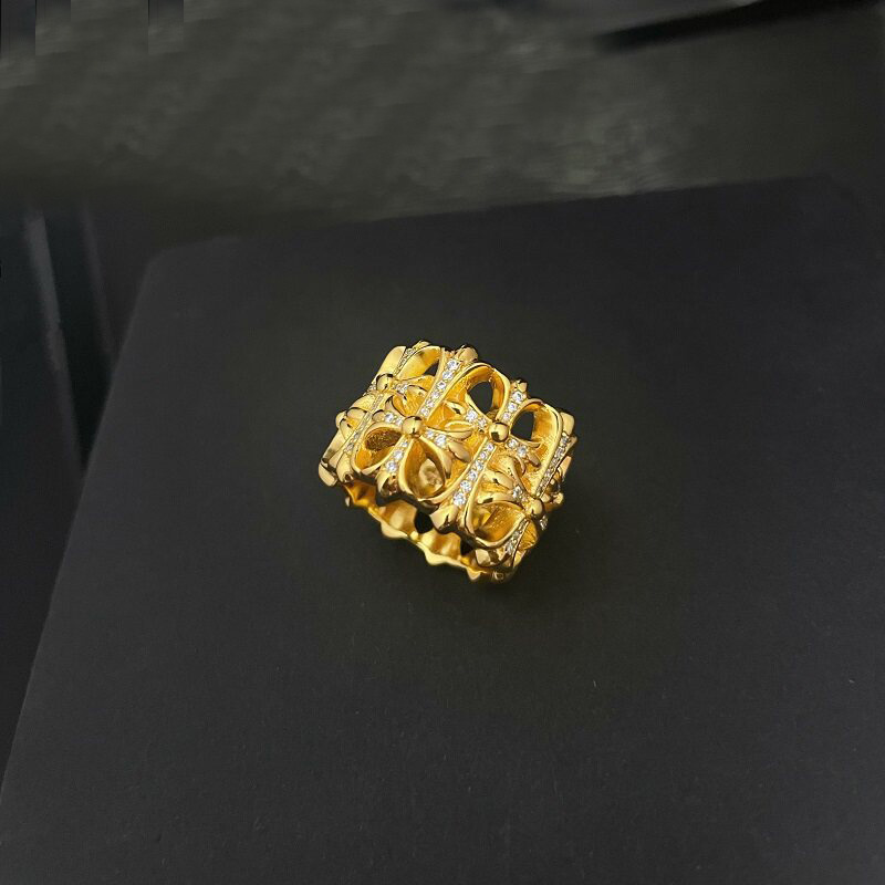 Chrome Hearts Cross Ring - Gothic 925 Sterling Silver Jewelry | David Studio