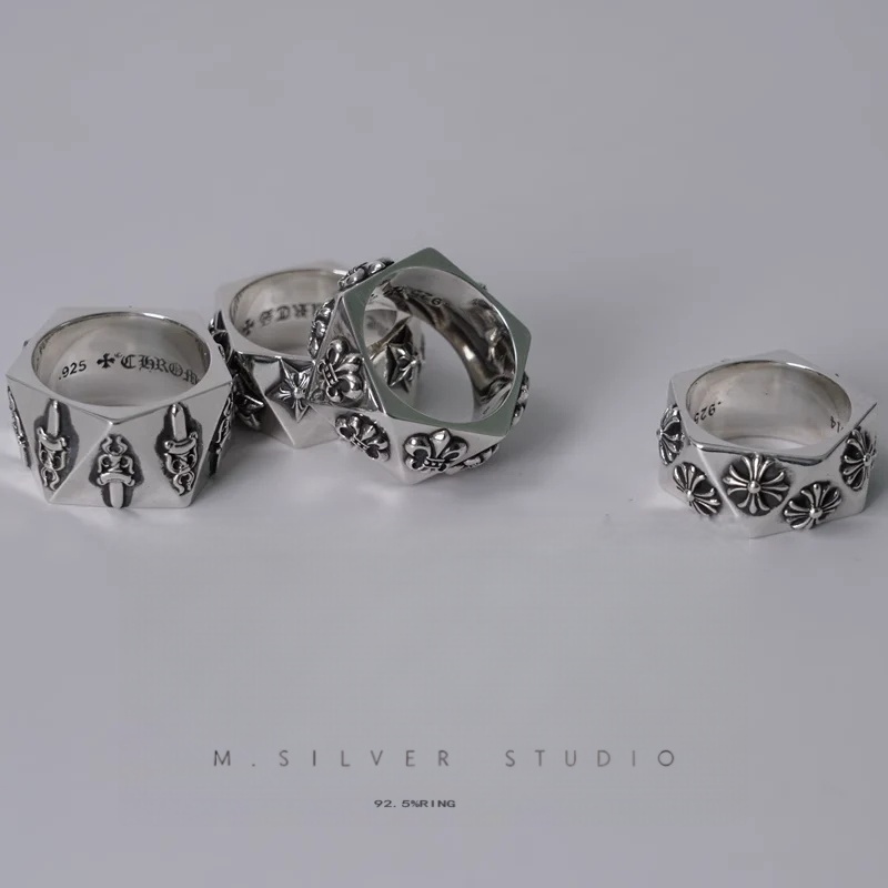 Chrome Hearts Cross Ring - Gothic 925 Sterling Silver Jewelry | David Studio