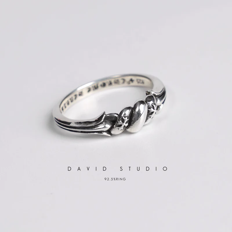 Chrome Hearts Cross Ring - Gothic 925 Sterling Silver Jewelry | David Studio